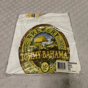 NWT Tommy Bahama White Tee with Tropical Brewery Graphic - Size XL